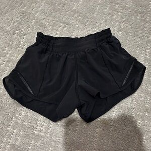 Black Lululemon Hotty hot shorts